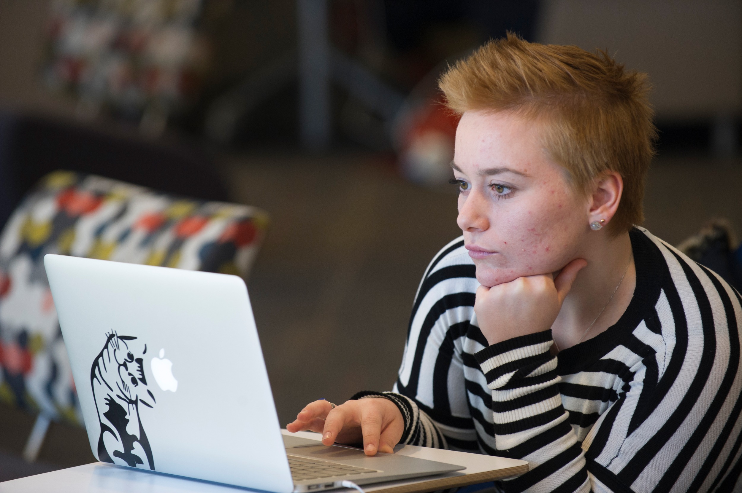 student on laptop